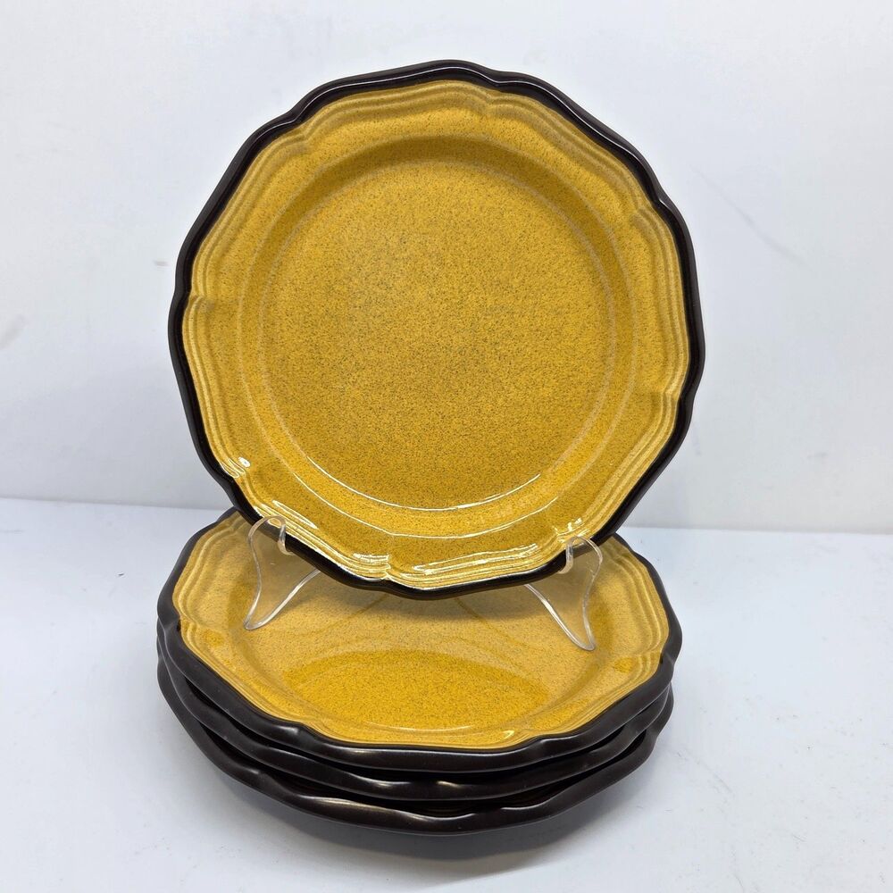 Mikasa Italian Terrace "LEMON GROVE" Set Of 4 Vintage 8" Salad Plates  GUC Japan